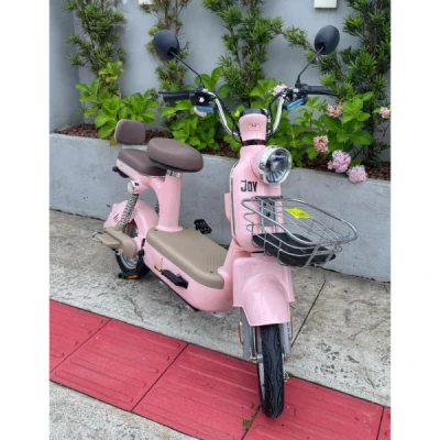 Scooter Elétrica E-Bike Joy Classic; Bateria de Chumbo 48v 12ah 500w, Painel Digital, Chave NFC, Farol Led, Buzina, Alarme, Freio Disco - Rosa