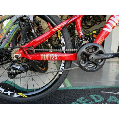 BIKE 26 ALUM VIKINGX DIRT-JUMP TUFF X-25, F. DISCO, ARO VAZN VMAXX - VERMELHO C/ DOURADO