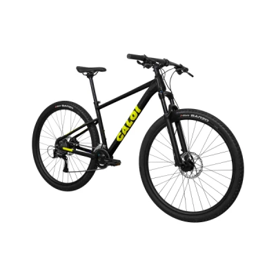 Bicicleta Alumínio Aro 29 Caloi Explorer Sport Shimano Acera 16 Velocidades Quadro 19" 2024 - Preto com Amarelo