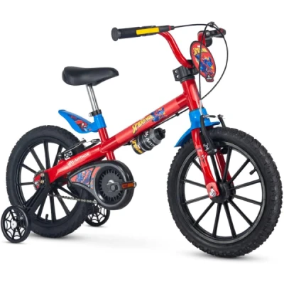 Bicicleta Aro 16 Nathor Homem Aranha - Vermelho com Azul