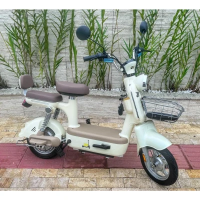 Scooter Elétrica E-Bike Joy Classic; Bateria de Chumbo 48v 12ah 500w, Painel Digital, Chave NFC, Farol Led, Buzina, Alarme, Freio Disco - Beje