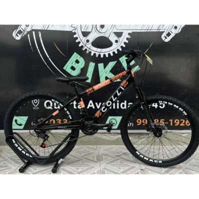 Bicicleta Aro 26 Aço Carbono Colli Monaco Cambio Rapidfire 3x7v, Susp. 26 XC UPTOWN (T13.5) - Preto