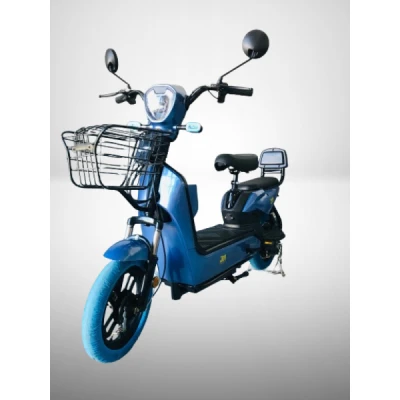 Scooter E-Bike Joy B15; 48v 12ah 500w 32km/h, Painel Digital, Farol Led, Buzina, Alarme, Freio Disco - Azul Metálico