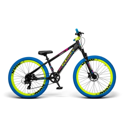 Bicicleta Aro 26 GTSM-1 Freeride New Lite T.13, Shimano 7 velocidades, Freio Disco Hidráulico GTS - Preto