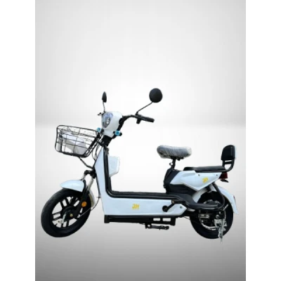 Scooter E-Bike Joy B15; 48v 12ah 500w 32km/h, Painel Digital, Farol Led, Buzina, Alarme, Freio Disco - Branco