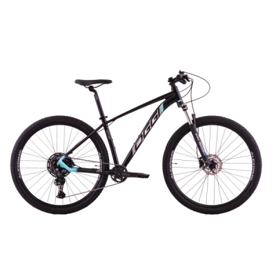 Bicicleta Alumínio Aro 29 Oggi Big Wheel 7.1 Shimano Cues 10 Velocidades, Freio Hidraulico, SUNTOUR XCM 29 com trava no guidão, Quadro 19" Ano 2024 - Preto, Azul